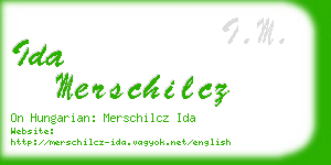 ida merschilcz business card